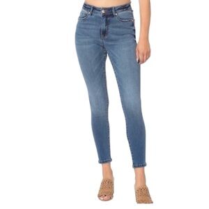 Buffalo David Bitton Aubrey High Rise Skinny Jeans Size 6 Blue Stretch Ankle Gra